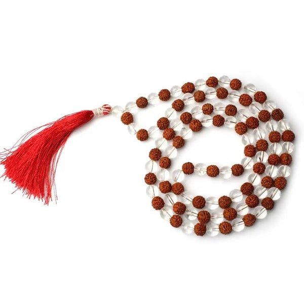 Rudraksh and Crystal Mala