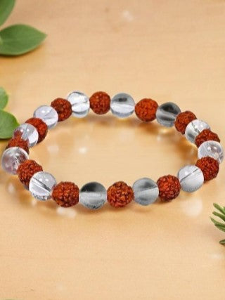 Rudraksha and Sphatik Bracelet